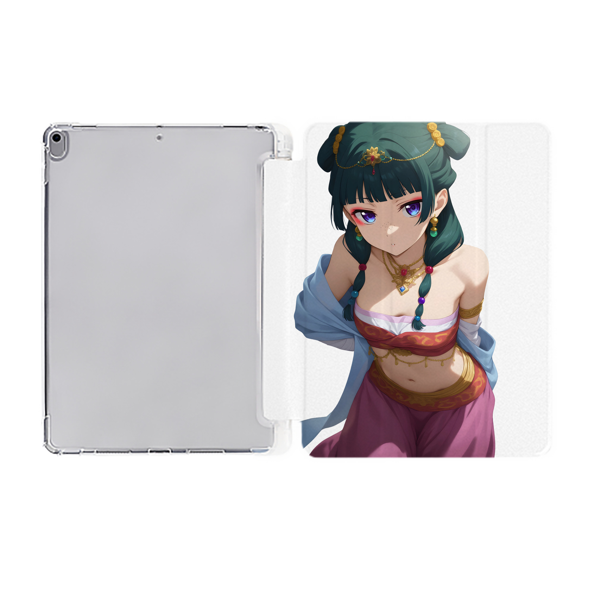 （画像用） 薬屋のひとりごと The Apothecary Diaries IPad ケース ペン収納付き 三つ折りスタンド PUレザー×シリコン 対応機種9.5/10.5/10.9インチ